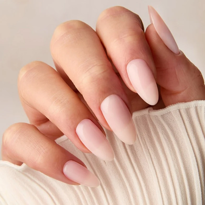 Natural blush gel manicure